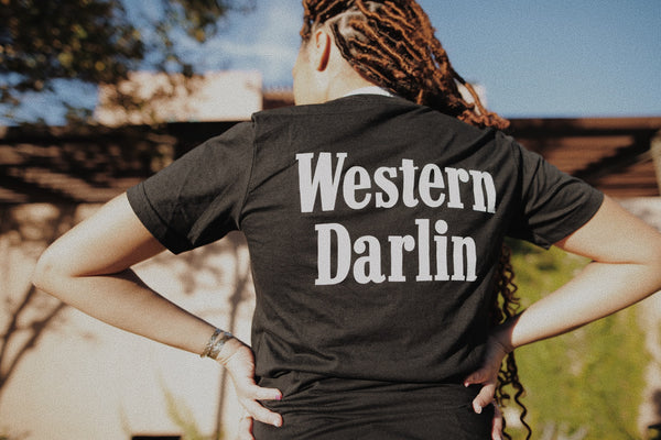 80s Western Darlin' Tee - Black